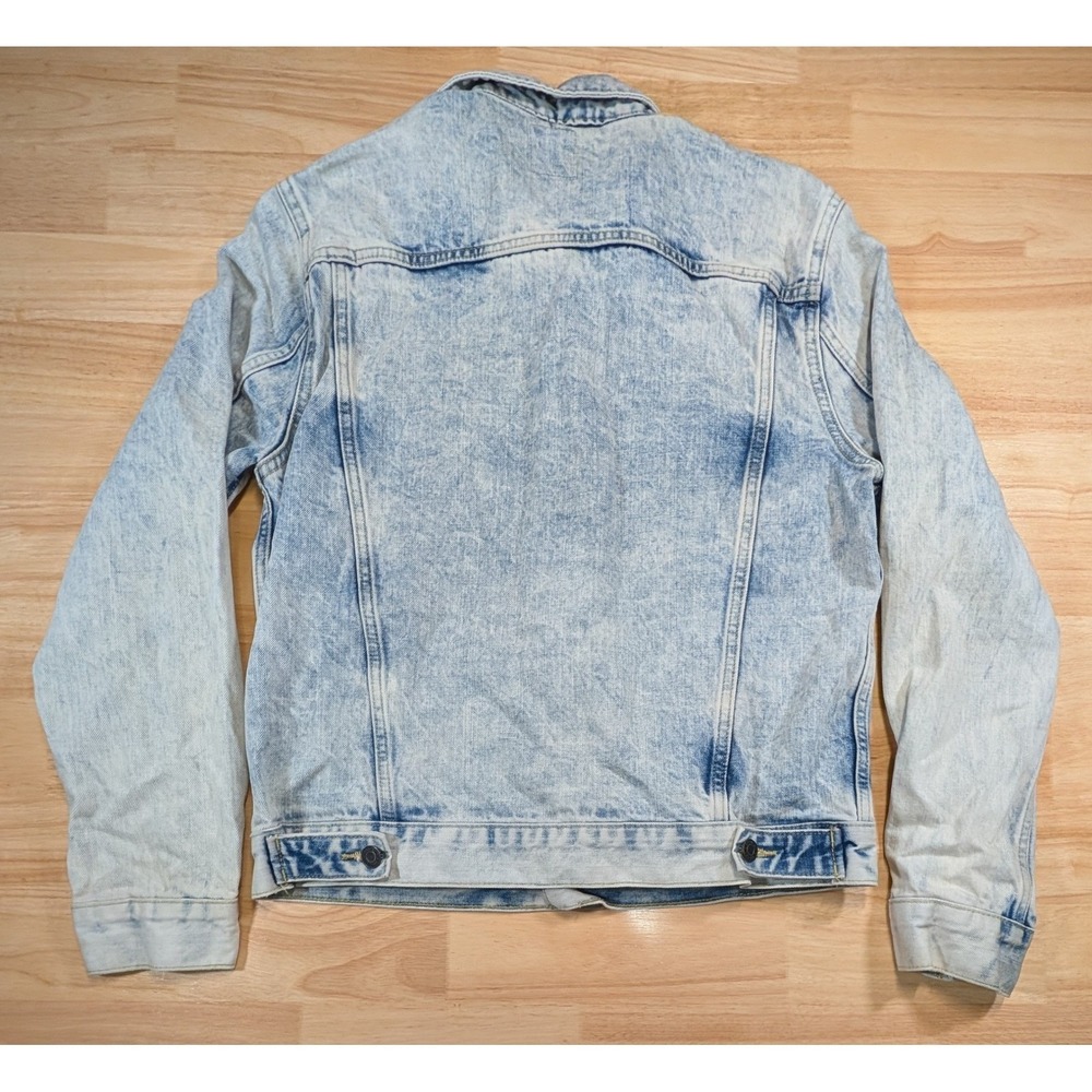 Gap Mens Bleach Light Wash Denim Trucker Jacket Medium 100% Cotton 339949-00 - Picture 6 of 8